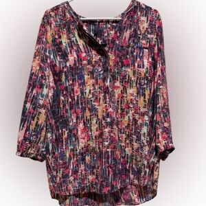 NYDJ Vibrant Multicolor Women's Blouse L